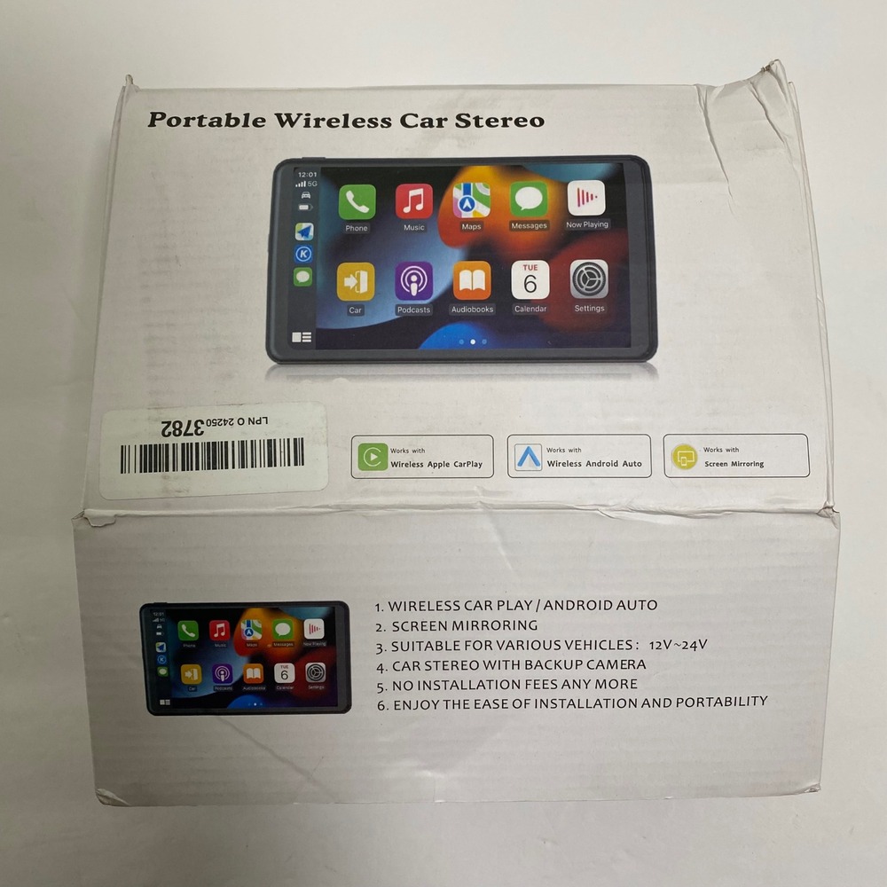 7‎ Inch Portable Wireless Car Stereo Apple CarPlay Android Auto Screen Mirroring